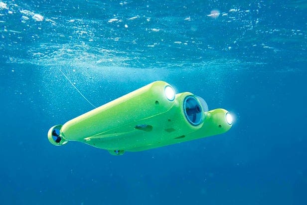 Photo of an underwater drone